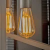 Ampoule goutte ambrée LED filament lumière chaude (E27)