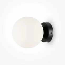 Applique globe en verre avec base or mat, 15 cm DELTONA