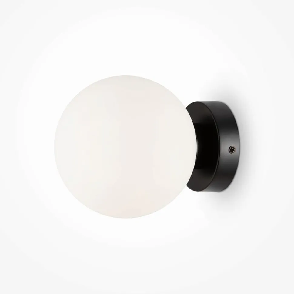 Applique globe en verre avec base or mat, 15 cm DELTONA