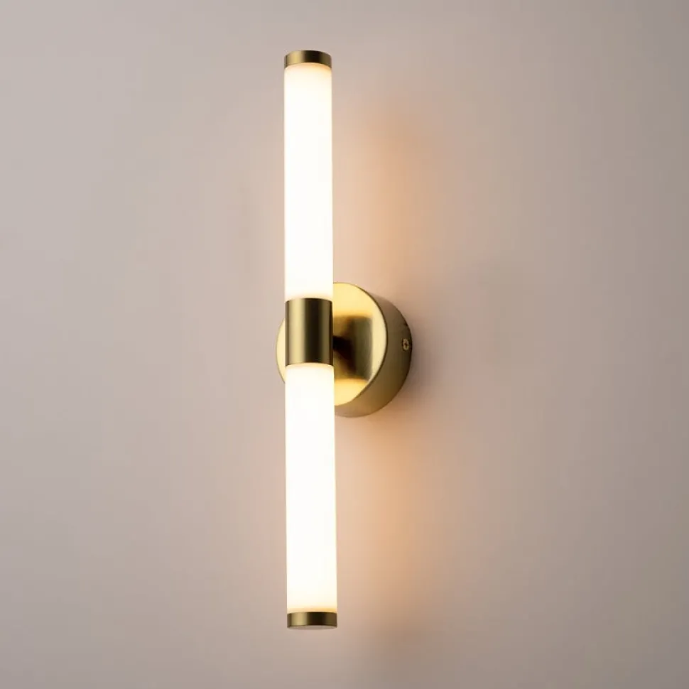 Applique moderne LED - tige dorée & blanc 35, 6 cm DELMAR