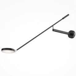 Applique murale articulée LED – 1 lampe disque noire OCALA