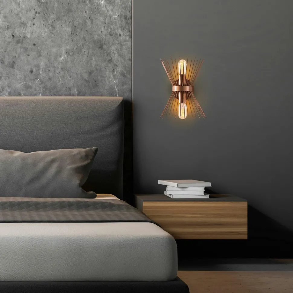 Applique murale design noire, forme sablier SINOP