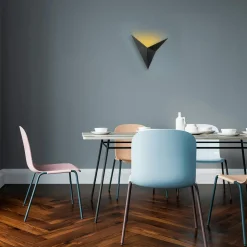 Applique murale design noire, origami triangulaire SFAX