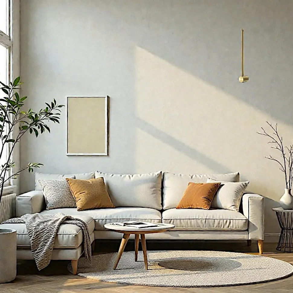 Applique murale dorée – barre verticale minimaliste 60 cm SALEM