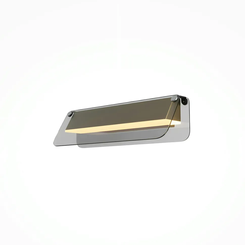Applique murale LED grise avec volet horizontal 30 cm MINA