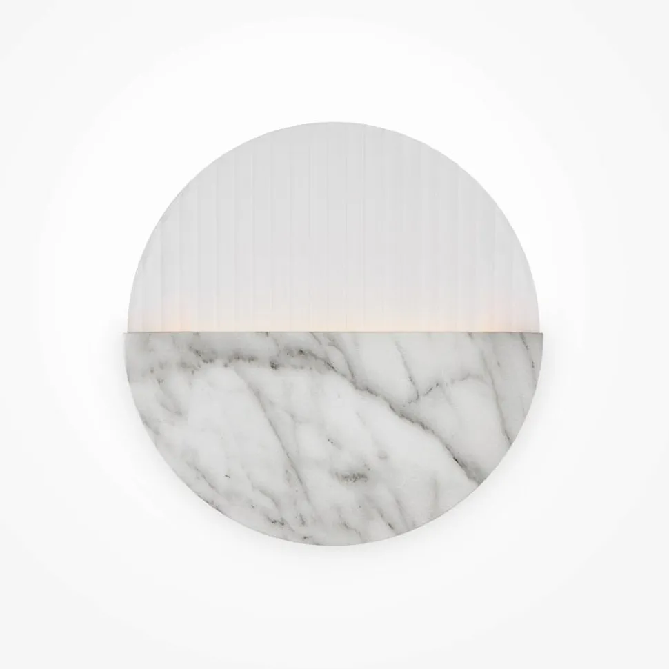 Applique murale moderne – disque marbre strié ⌀30 cm LAUREL