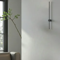 Applique murale noire – barre verticale minimaliste SALEM