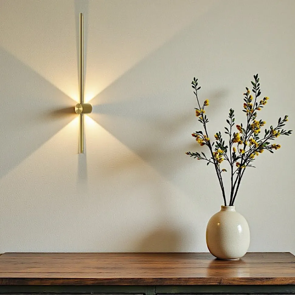 Applique murale noire – barre verticale minimaliste SALEM