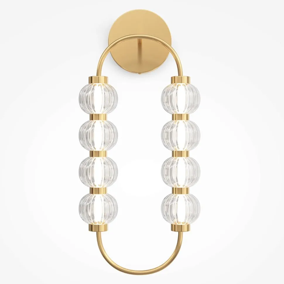 Applique rétro - perles ciselées en verre sur cadre ovale BELLA
