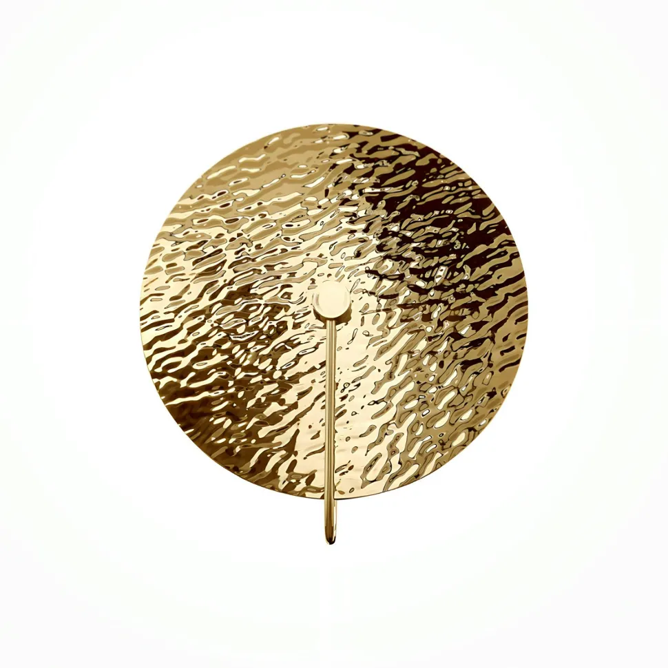 Applique verre moderne – disque argenté effet vague CALERA