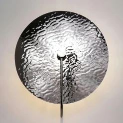 Applique verre moderne – disque doré effet vague CALERA