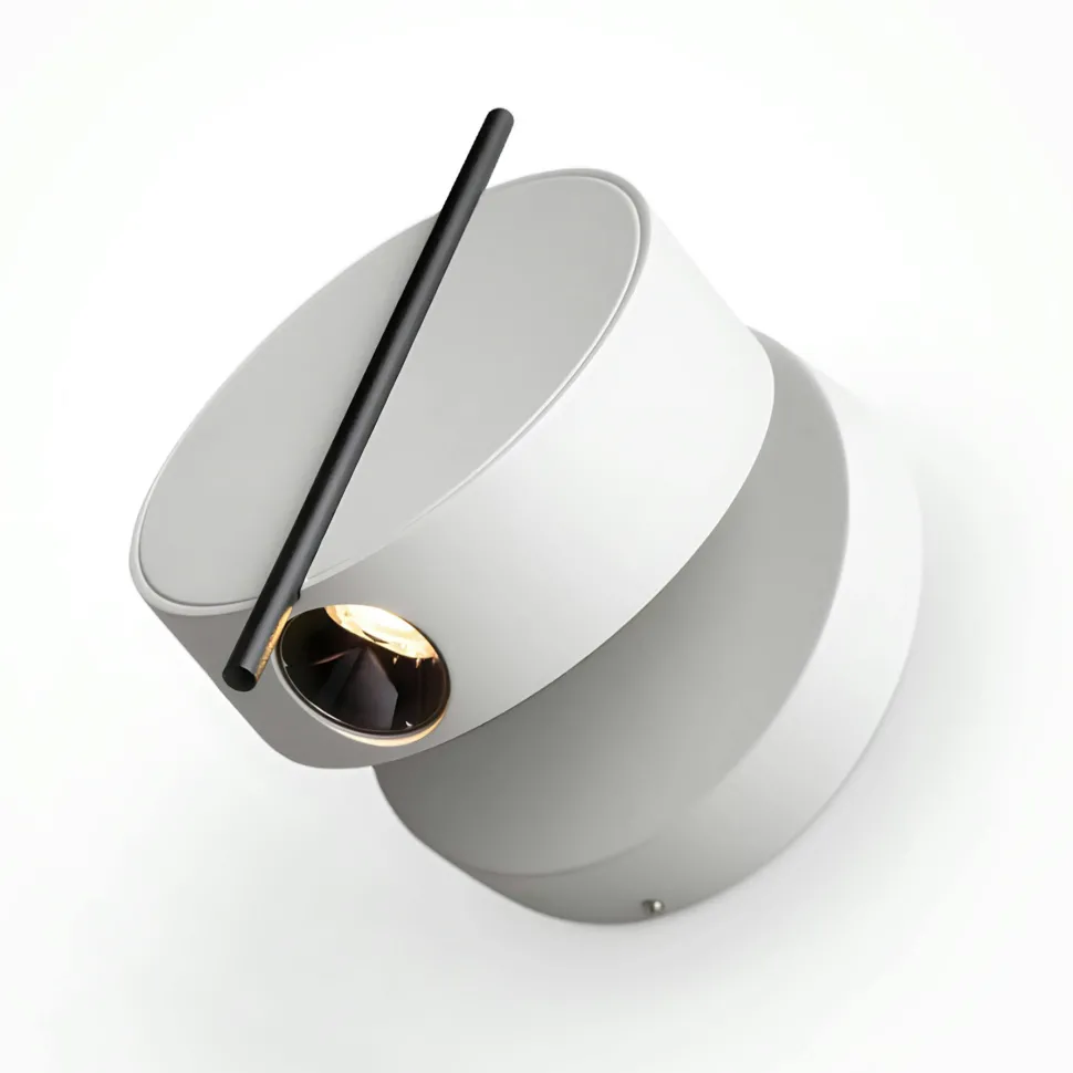 Applique murale noire design – bloc rond orientable MESA