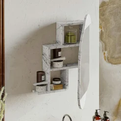 Armoire de toilette organique blanche 1 miroir CODY