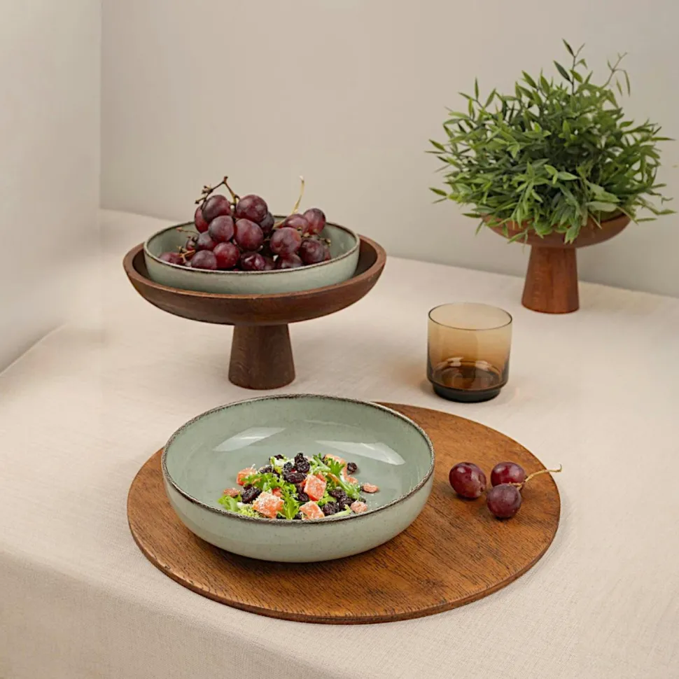 Assiette creuse poke bowl beige antique (lot de 2) ELDA