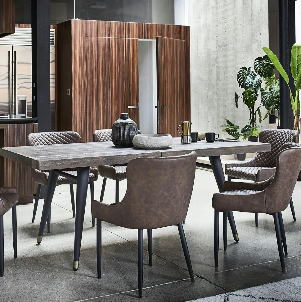 Banc de table bois recyclé piètement noir 140 cm ADÉLAÏDE