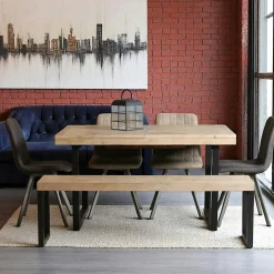 Banc de table en bois recyclé 140 cm AUCKLAND