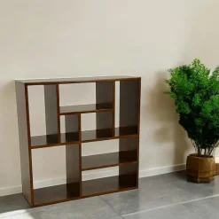 Bibliothèque ouverte Hévéa 11 niches déstructurées 90x30x180cm BALTIC