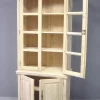 Bibliothèque vitrée 4 portes hévéa 90x45x205cm TRADITION