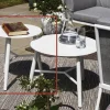 Bout de canapé jardin en aluminium blanc STOCKHOLM