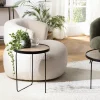 Bout de canapé rond pieds design LANDAISE