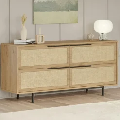 Buffet blanc design moderne à ouverture frontale VAREN