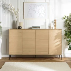 Buffet contemporain 2 portes bois couleur naturelle MAYENCE