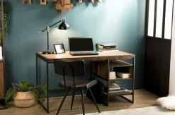 Buffet de rangement 2 portes en teck et fibre de coco SWING