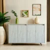 Buffet design moderne 4 portes effet travertin JENA
