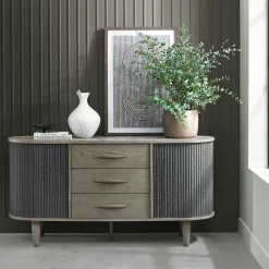 Buffet en bois avec accordéon 165 cm HOUSTON