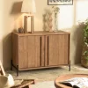 Buffet en teck recyclé 2 portes bois massif 101 cm SWING
