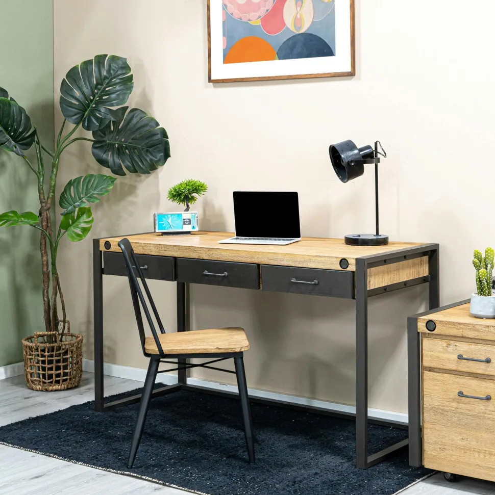 Buffet industriel bois-métal 3 portes 1 tiroir 150 cm BROOKLYN