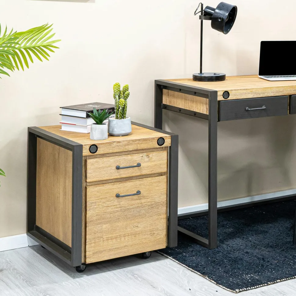 Buffet industriel bois-métal 3 portes 1 tiroir 150 cm BROOKLYN