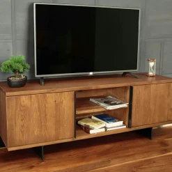 Bureau avec rangement en bois de sapin LIMA