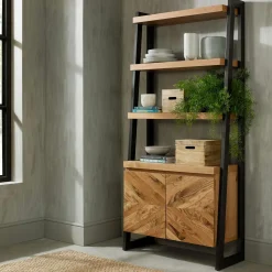 Bureau avec rangement en bois de sapin LIMA