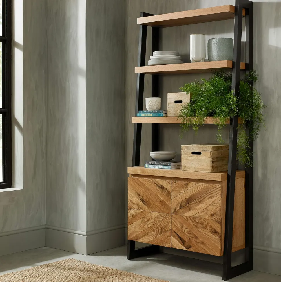 Bureau avec rangement en bois de sapin LIMA