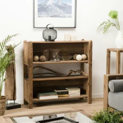 Bureau bois recyclé métal 2 tiroirs BRISBANE