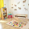 Bureau d'écolier et son banc Hévéa 100x50x70cm TRADITION