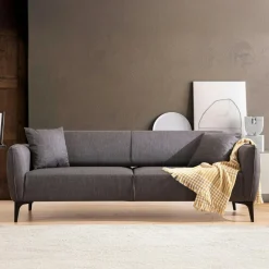 Canapé 2 places gris clair - couture déco VILNIUS