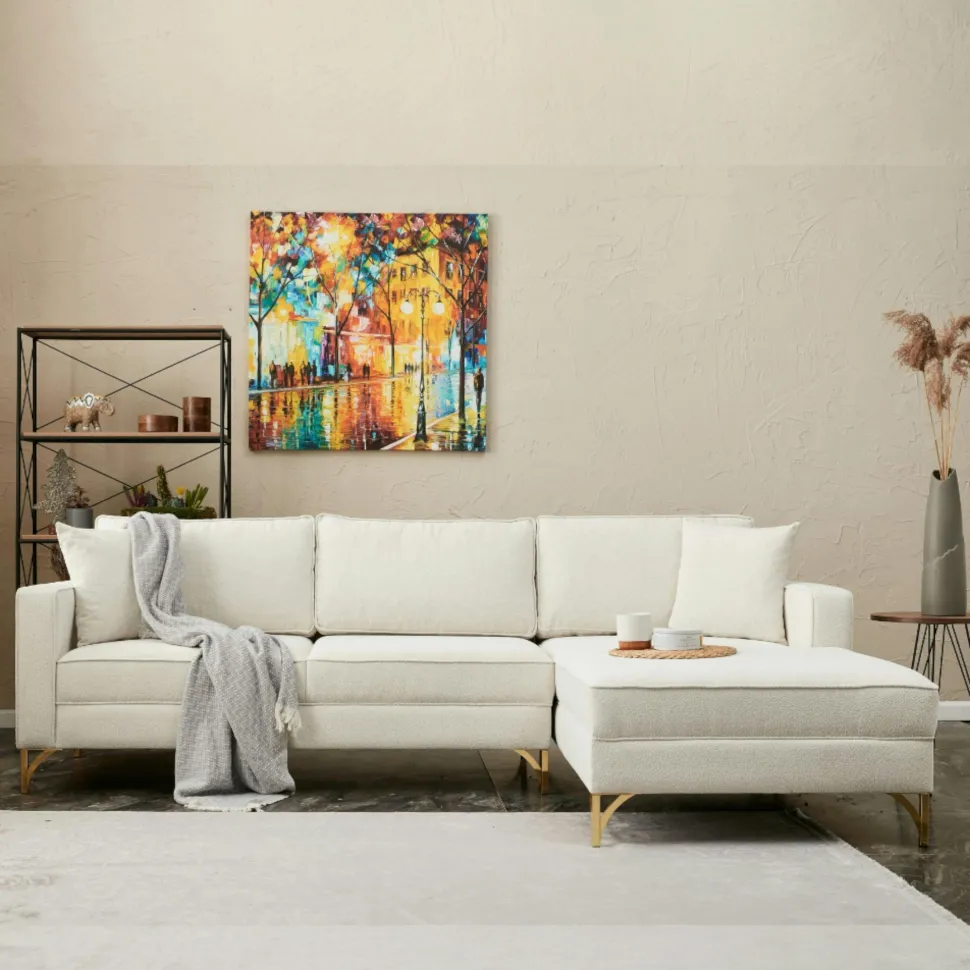 Canapé 2 places gris foncé moderne, pieds noirs NEOLIA