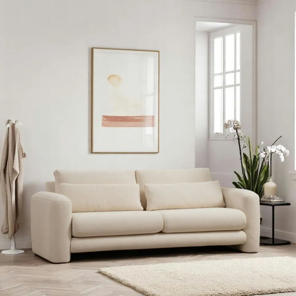 Canapé 3 places vert - forme organique LUCCA