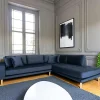 Canapé d'angle bleu nuit - côté droit, 257 cm AMSTERDAM