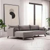 Canapé d'angle taupe - 275 cm, côté gauche SPLIT