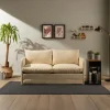 Canapé-lit en tissu crème, 2 personnes 140 cm ORURO