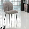 Chaise cosy en tissu gris (lot de 2) IENA