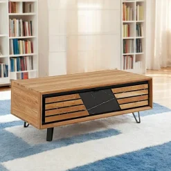 Chaise de bar velours havane (lot de 2) MALMOE