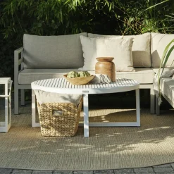 Chaise de jardin en aluminium gris sable (lot de 2) STOCKHOLM
