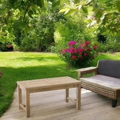 Chaise de jardin en teck avec accoudoirs (lot de 2) SUMMER