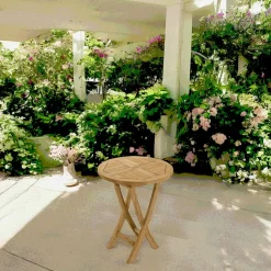 Chaise de jardin en teck à bords droits avec accoudoirs (lot de 2) SUMMER