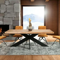 Chaise design en bois dossier large PALERME