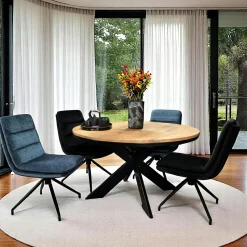 Chaise design en bouclette sable PALERME